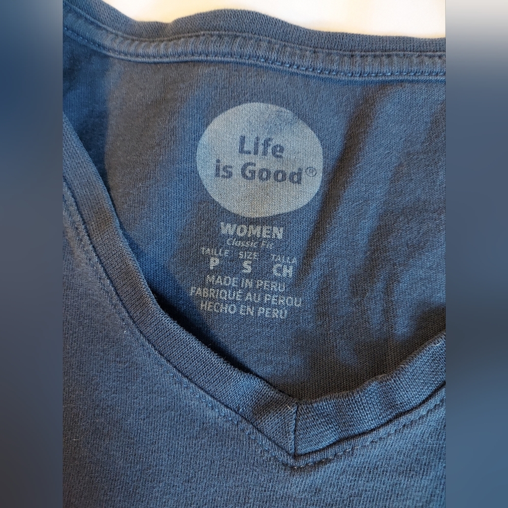 Life Is Good Blue Women's Graphic Tshirt Bundle - Metallic Sun & Star - S - Picture 2 of 10